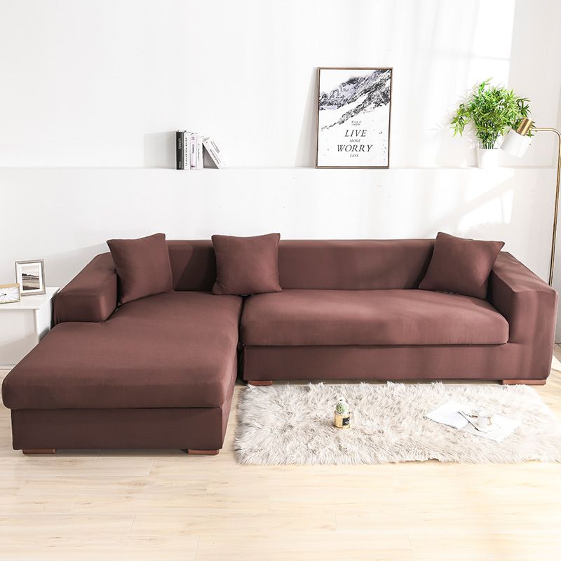 Milk silk solid color sofa cover elastic all-inclusive universal sofa cover sofa cover high gram weight non-slip wear-resistant wholesale_voghion.com