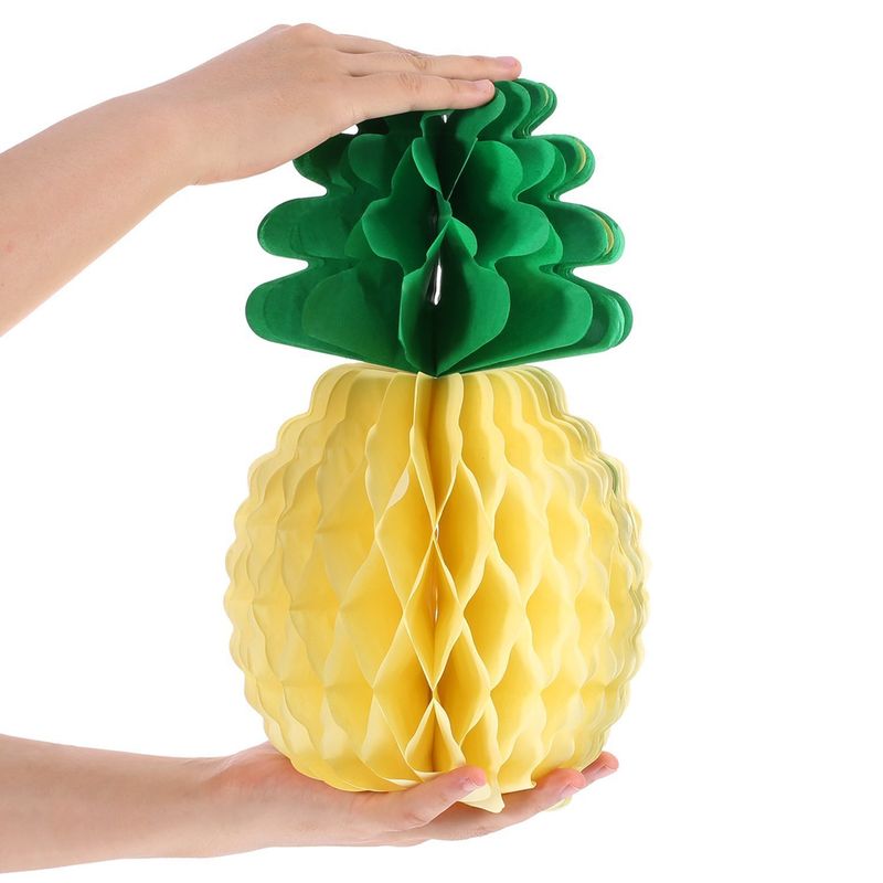 Pineapple honeycomb ball pineapple paper honeycomb fruit honeycomb decoration Hawaiian party decoration creative shaped flower ball_voghion.com