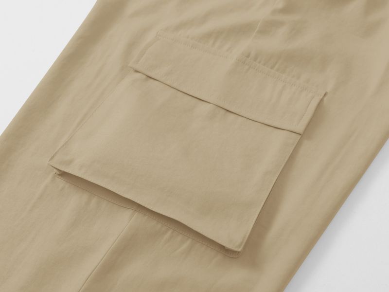 Spring And Autumn New Men's Workwear Solid Color Multi Pocket Casual Jogging Cuffed Trousers_voghion.com