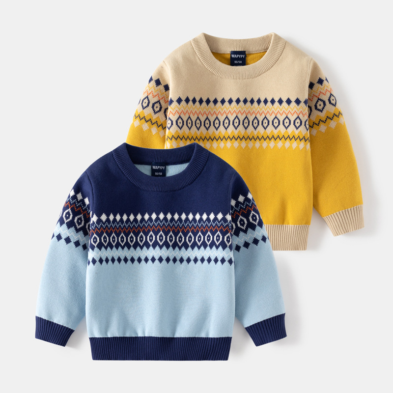 Ropa para niños Jersey para niños Jersey estampado para niño camisa básica para bebé_voghion.com