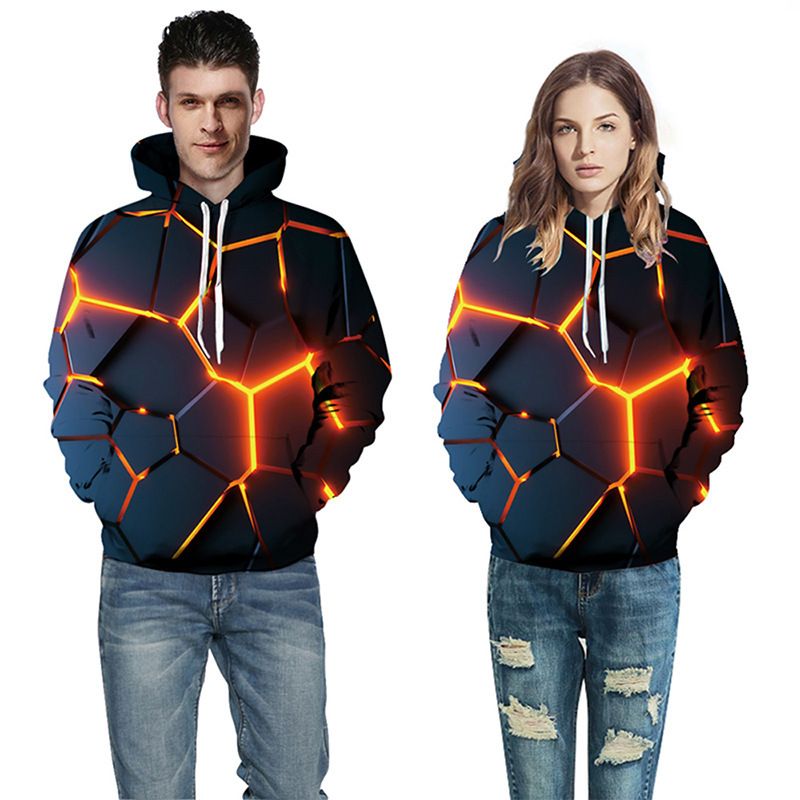 Felpa con cappuccio con fiamma colorata 2025, felpa fluorescente 3D, da uomo/donna, autunno e inverno, giacca divertente, con cappuccio nero_voghion.com