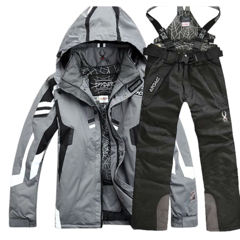 Men's Waterproof Ski Jacket & Pants Set – Winter Thermal Snowsuit For Outdoor Sports (Blue, Red, Black, Grey, Orange, White) – S/M/L/XL/XXL_voghion.com