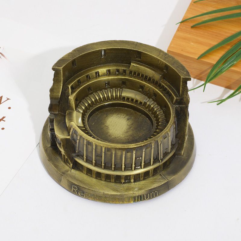 Neie Kolosseum Modell Metall Bastelen Aschenbecher Modell Landschaftlech Touristen Souveniren Kreativ Ornamenter_voghion.com