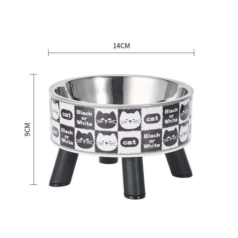 Pet Bowl Overturning And Slip Four Corner Super Large Capacity Dog Rice Anti Cervical Spine Cat Pet Single Bowl,_voghion.com