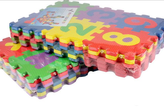Children's Alphabet And Number Puzzle Educational Toys Foam Floor Mat 12*12cm 36 Pieces Per Pack_voghion.com