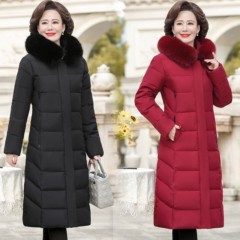 Giacca invernale da donna coreana 2025, taglia media-lunga, nuova edizione per la mamma, mezza età e anziana, cappotto in cotone largo,_voghion.com
