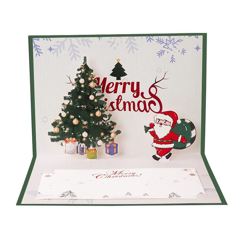 Christmas 3D Pop-Up Cards With Gold Foiling – Festive Holiday Greeting Cards For Family & Friends Custom Holiday Envelopes_voghion.com