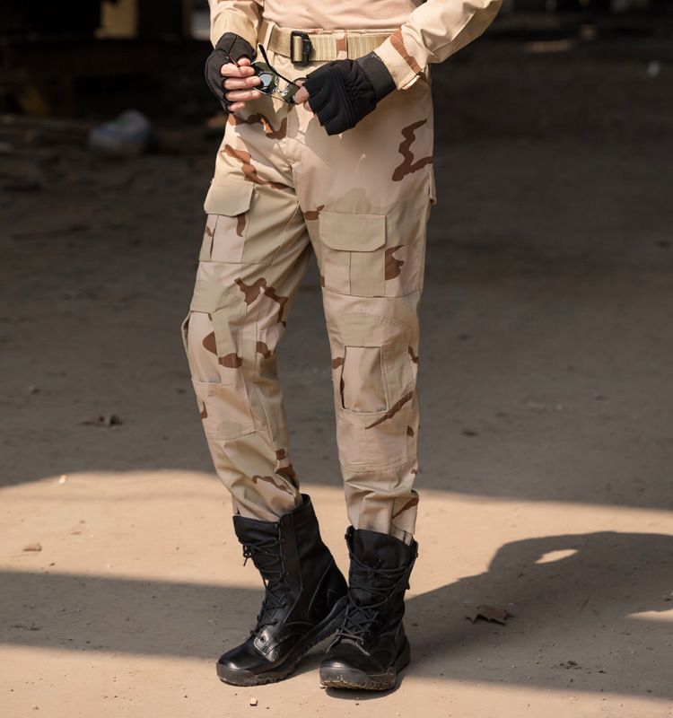 Pantaloni tattici mimetici da uomo - Pantaloni cargo militari da combattimento con tasche multiple, tessuto resistente e traspirante, design slim fit_voghion.com