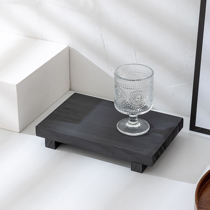 Wooden Square Rack Figurine Organizer Display Desktop Photo Decoration Storage Board_voghion.com