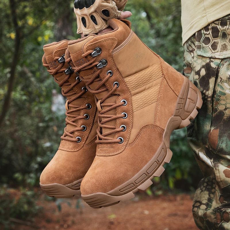 Combat Boots For Men, Outdoor Hiking And Mountaineering Boots For Men, Tactical Boots For Men, High Top Desert Boots For Men, Field Boots For Men_voghion.com
