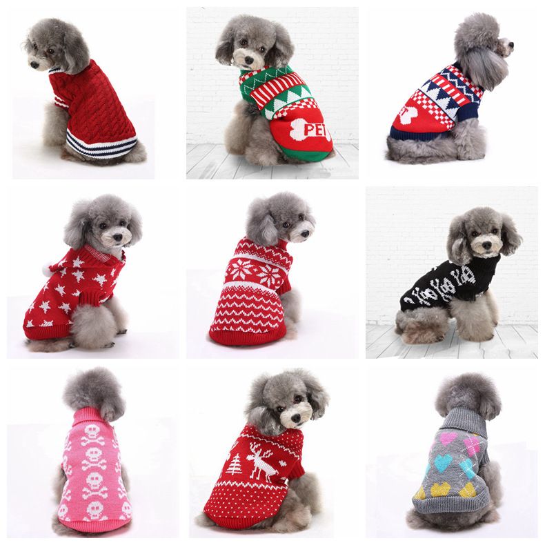 Weihnachten Halloween Teddy Hundekleidung Herbst Winter Haustier Pullover_voghion.com