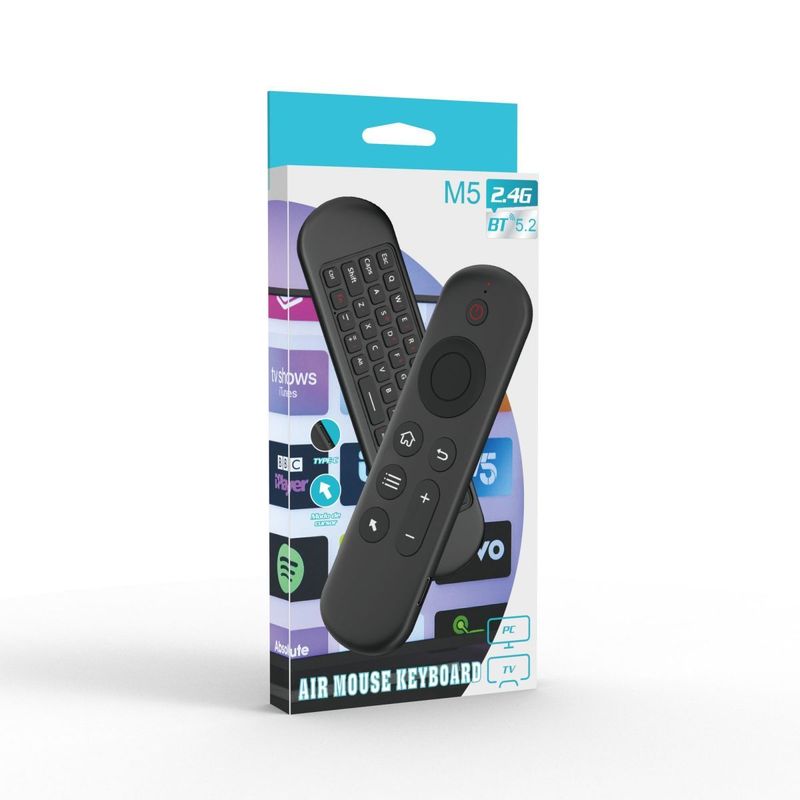 M5 Dual-Mode 2.4G+BT Wireless Keyboard Mouse TV Set-Top Box Small Backlight Smart Remote Control_voghion.com