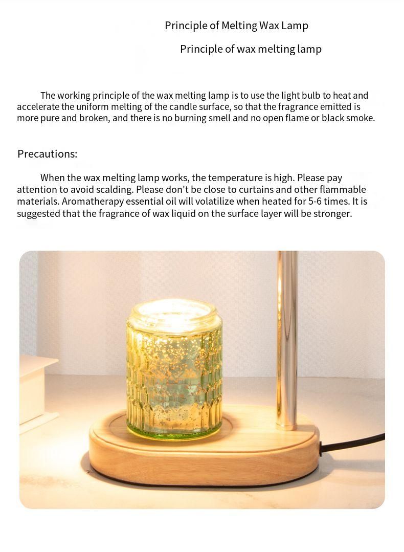 Diffusore di cera per aromaterapia in stile nordico di lusso per lampada da tavolo per camera da letto, dormitorio, luce ambientale senza fiamma_voghion.com