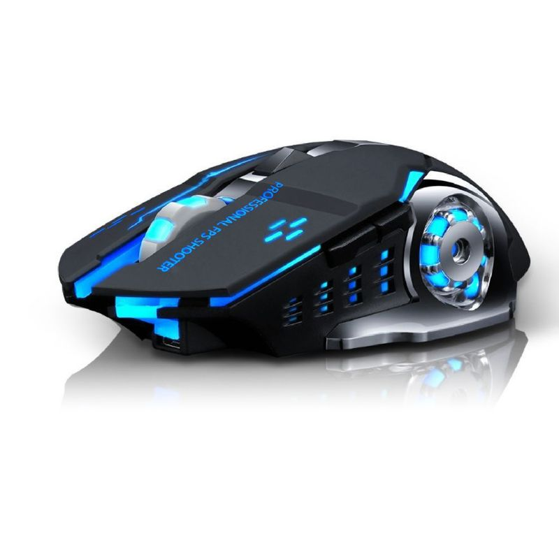 Farfi draadloze gamingmuis Oplaadbare 2400 DPI 7 kleuren ademende achtergrondverlichtingmuizen voor pc_voghion.com