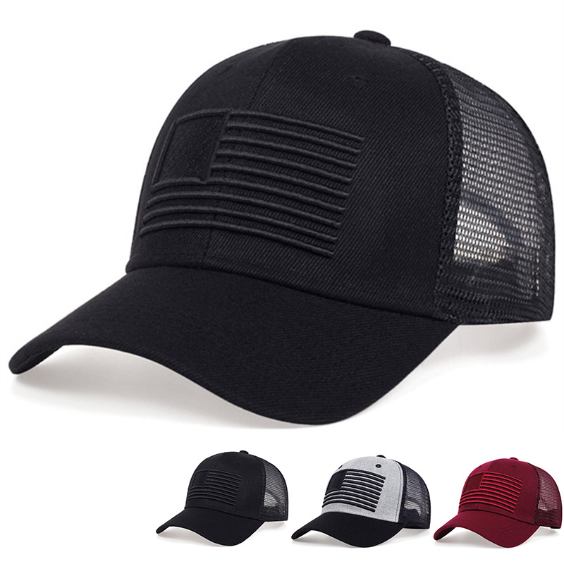 Jarní a letní nový styl pánské a dámské baseballové čepice s vyšívanou americkou vlajkou a opalovacím krémem, pánská a dámská móda_voghion.com