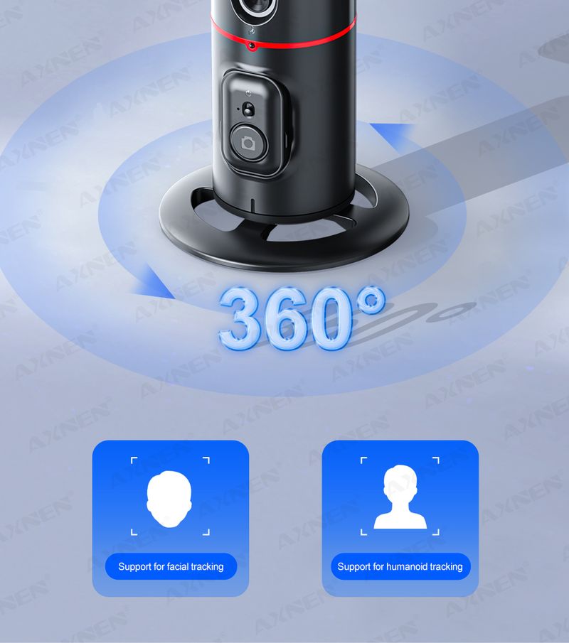 ANSEN AI Auto Following Stabilizer 360 Rotation Telefonständer P02 Desktop Tracking Gimbal mit Fernbedienung für Live-Fotografie_voghion.com