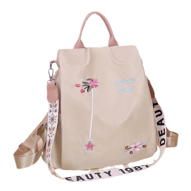 Rucksack im ethnischen Stil mit 3D-Stickerei für Damen, wasserabweisendes Oxford-Gewebe, lässiger und eleganter Diebstahlschutz für Damen_voghion.com