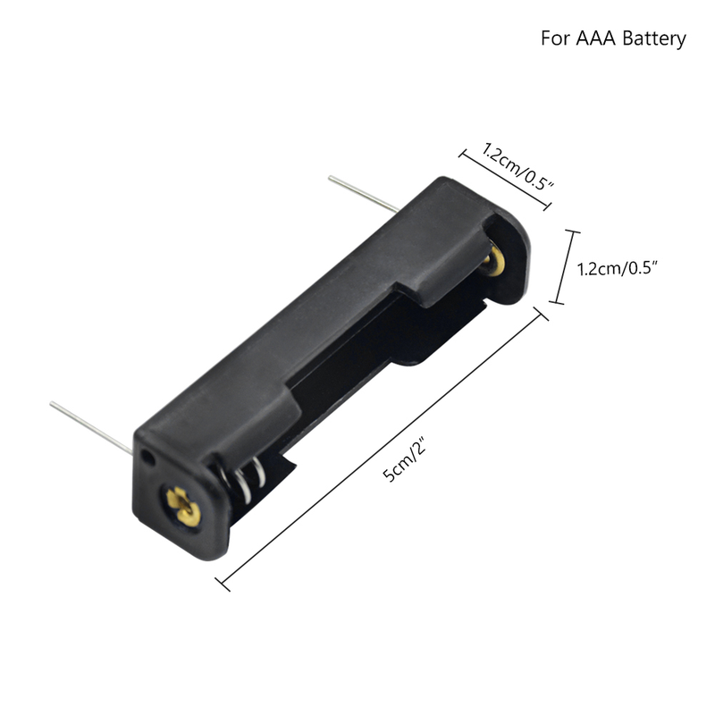 AAA AA Battery Case Holder ABS Box Storage Case 1 Slot Easy Power Solution With Long Pin For 1 Piece AA AAA Batteries_voghion.com