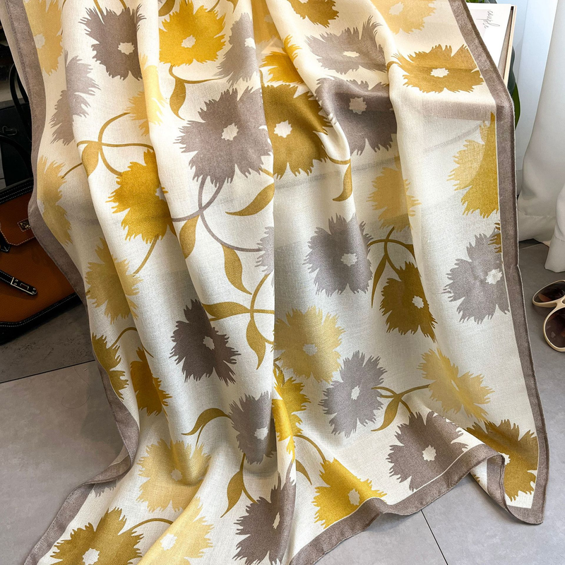 Women's 2023 Spring Autumn New Cotton and Korean Version Versatile Thin Letter Live Scarf_voghion.com