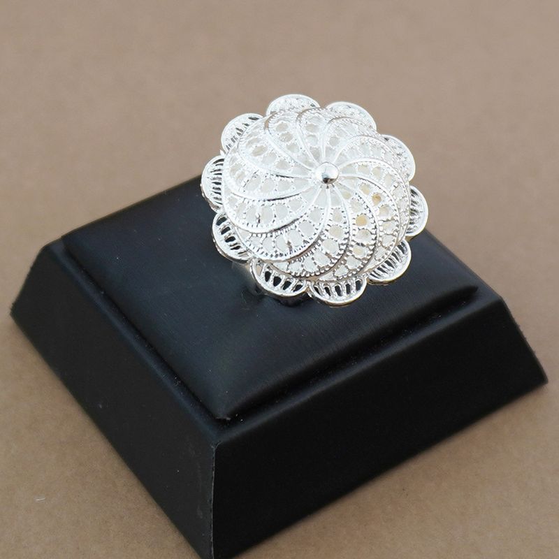 Vierteiliges äthiopisches Silber-Halsketten-Anhänger-Armband-Ohrringe-Ring-Klassiker-Schmuckset_voghion.com