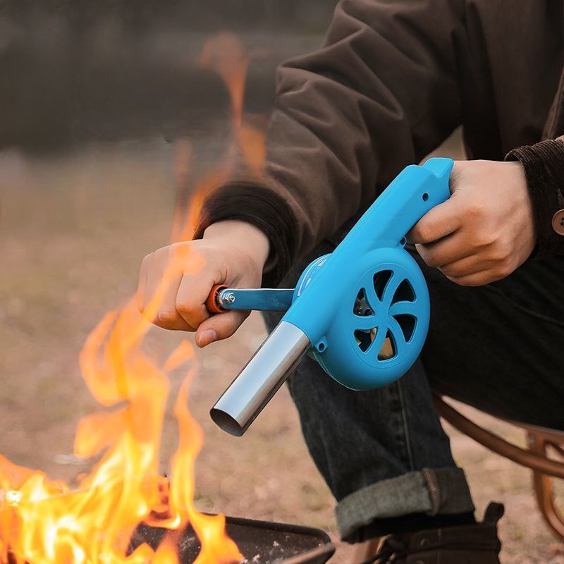 Buiten handbediende brandstofboosterventilator, afneembare kleine blazer, houtskoolvuurstarter, draagbare kampeerbarbecue-benodigdheden_voghion.com