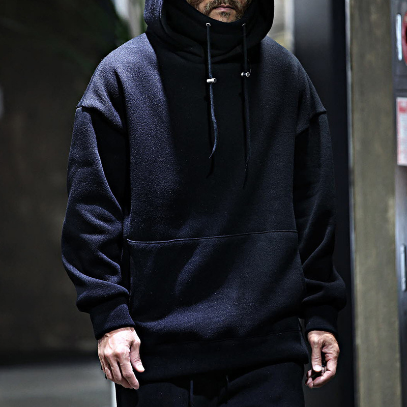 Conjunto de dos piezas de manga larga con capucha suelta para jóvenes de otoño/invierno 2024 para hombre_voghion.com