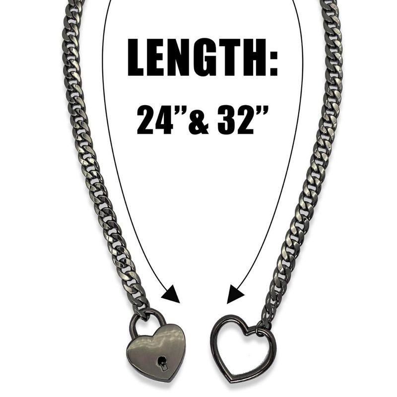 Collana lunga cubana punk rock con anello a forma di cuore in ottone placcato oro autentico, di tendenza hip hop e di tendenza._voghion.com