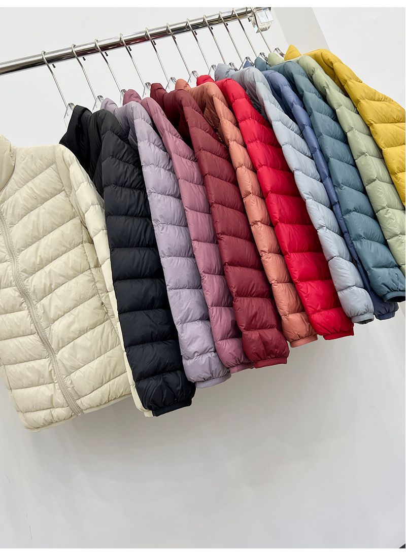 "Women's Lightweight Down Jacket – Slim Fit Stand Collar (86%-90% Duck Down) – Elegant & Versatile (S-3XL)"_voghion.com