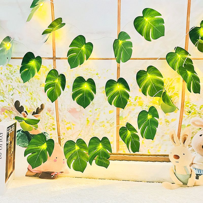 Grüne Pflanze Schildkröte Blatt Licht String Großhandel Camping Atmosphäre Dekoration LED Farbe Licht String Großhandel String Licht_voghion.com