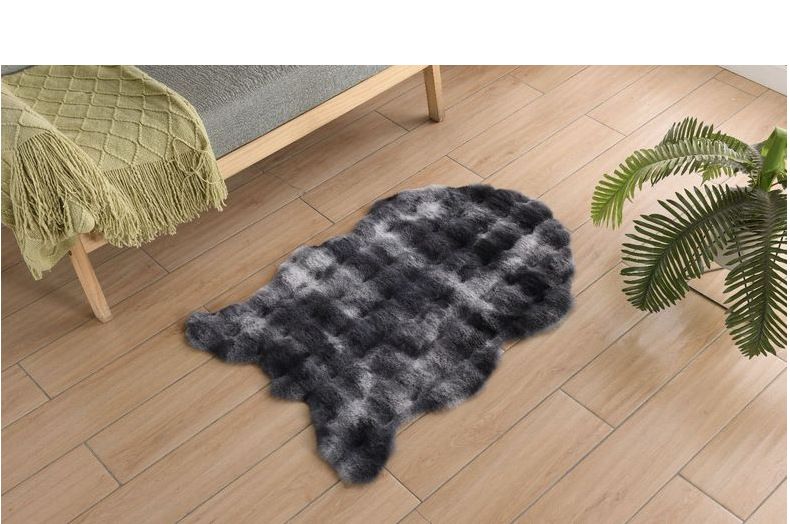 Tappeto in velluto a bolle di poliestere dalla forma irregolare - Tappetino per soggiorno, camera da letto e cameretta dei bambini (diversi colori e dimensioni, antiscivolo, stile nordico)_voghion.com