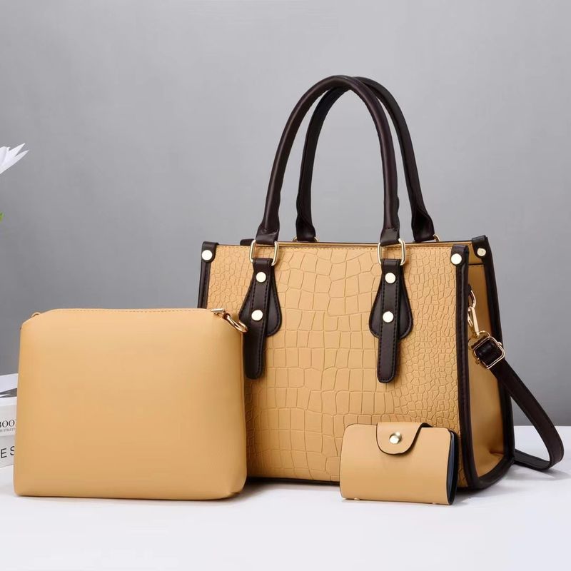 Women's Handbag Large Capacity Tote Bag Three-piece Set Tote Bag Commuter Bag_voghion.com