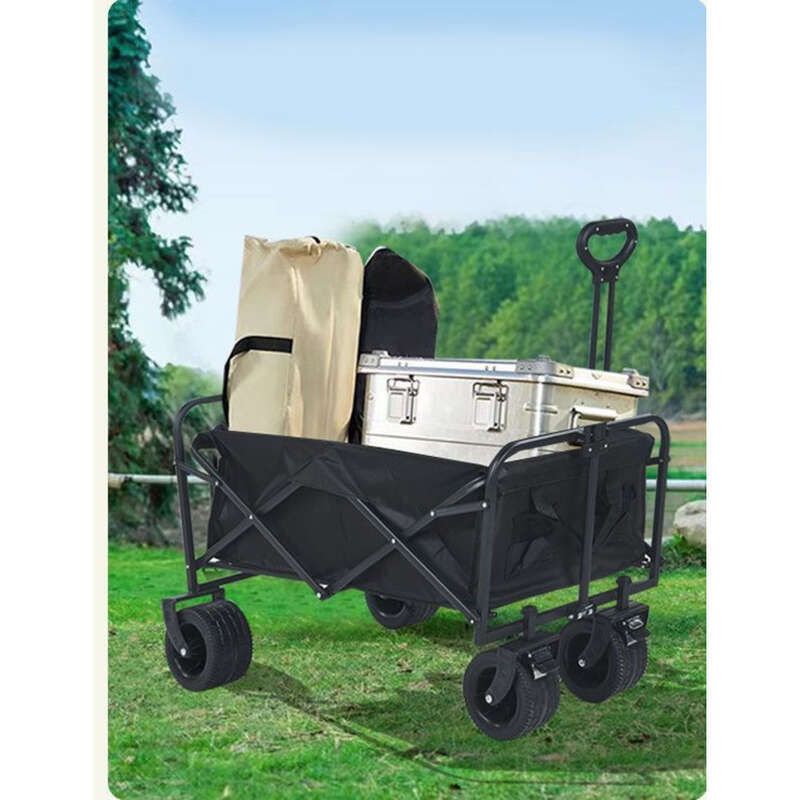 Campingzelt, verbesserter Outdoor-Campingwagen, verdickte große Räder_voghion.com