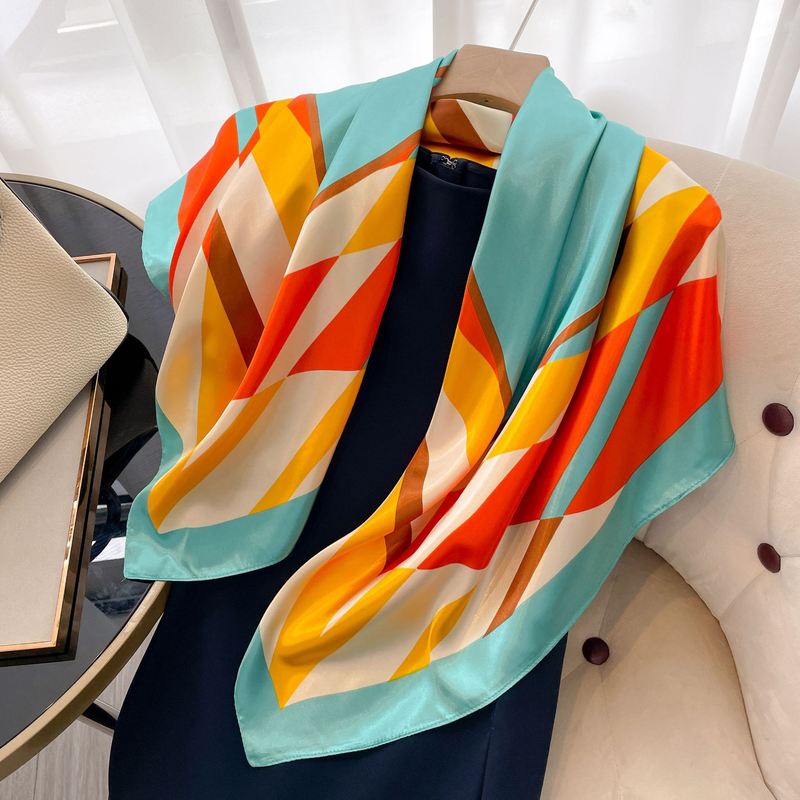 Nuova versione coreana sciarpa per protezione solare Scialle sottile da donna Capispalla estivo con stampa sciarpa da spiaggia lunga oversize_voghion.com