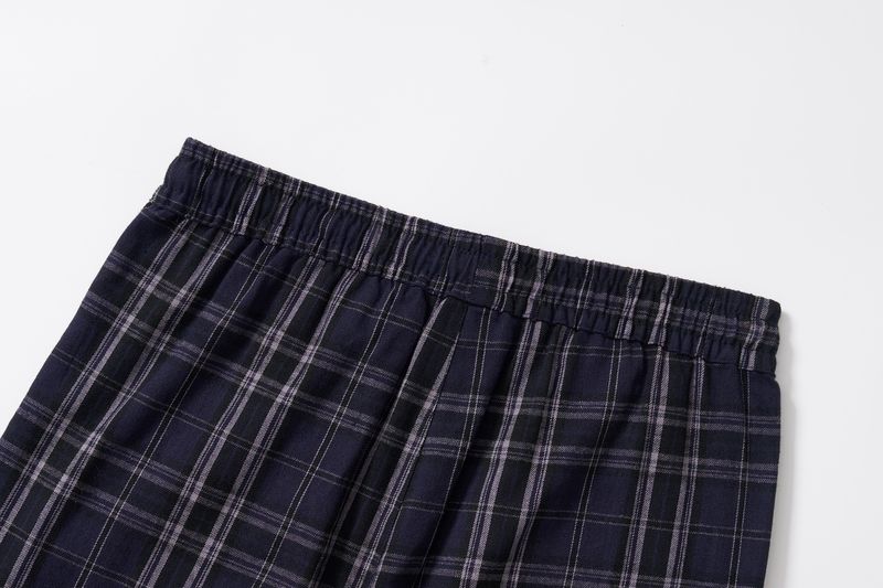 Parisian Plaid Casual Pants For Men – Loose Fit Retro Trousers With Clean Aesthetic_voghion.com