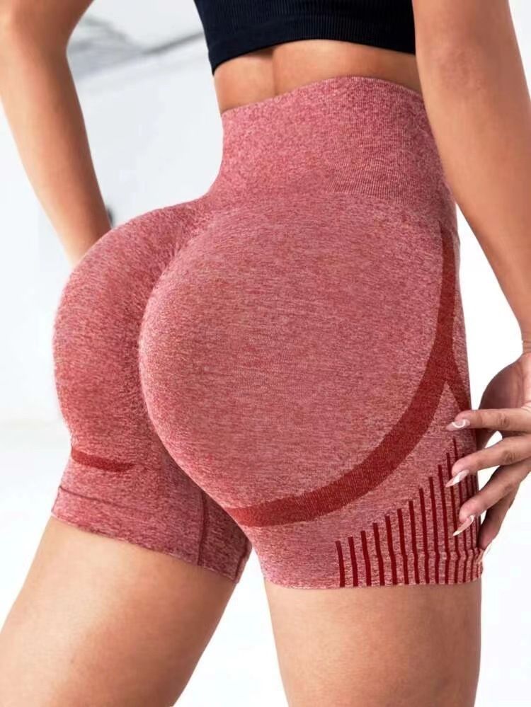 Yoga Cross-Border Trade High Waist Hip Lift Tummy Control Shorts Running Fitness Sports Breathable Sweat-Wicking_voghion.com