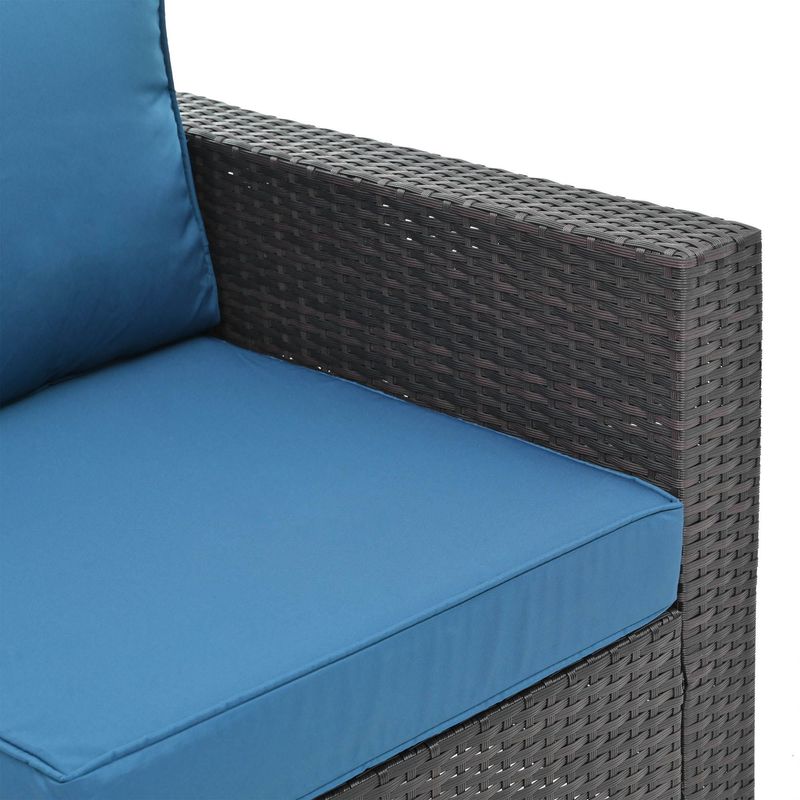 10 Piece PE Rattan Patio Furniture Set, Sectional Sofa Set, Outdoor Patio Furniture Set With Cushions & Tempered Glass Coffee Table_voghion.com
