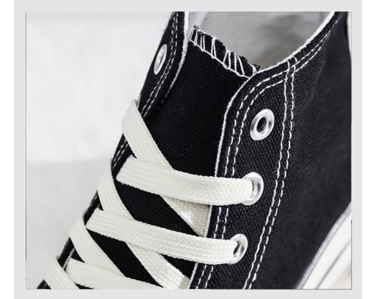 P Höhe zunehmende Schuhe Cm kleine weiße weibliche koreanische Version des neuen Studenten-Muffins mit dicken Sohlen, trendiger Keil-High-Top-Leinwand_voghion.com