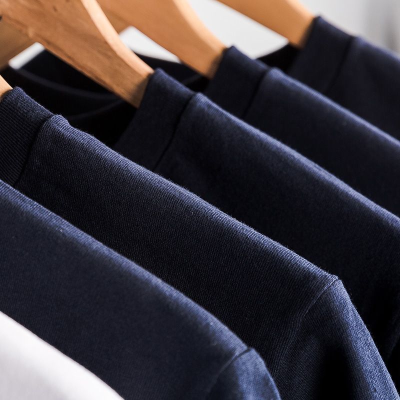 2025d Cool Tone Haze Blue Purple T-Shirt für Herren, reine Baumwolle, einfarbig, mehrfarbig, trendiges Basic-Unterhemd für alle Jahreszeiten_voghion.com