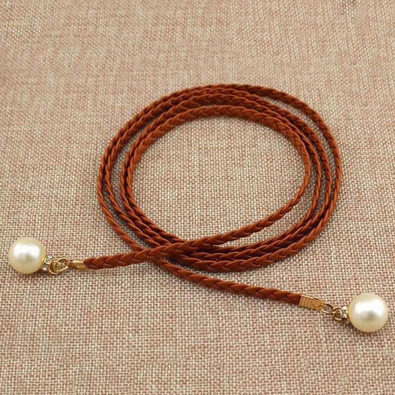 HEIßE Neue Weibliche Kette Dünnen Gürtel Einfache Dekoration Krawatte Mit Kleid Lange Taille Seil Verknotet Vintage Kleider String Bund_voghion.com