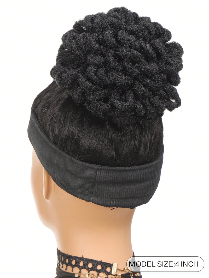 Tressé Afro bouffée cordon queue de cheval Dreadlocks Nu Locs tresses Chignon postiche Chignon synthétique pince dans les Extensions pour_voghion.com