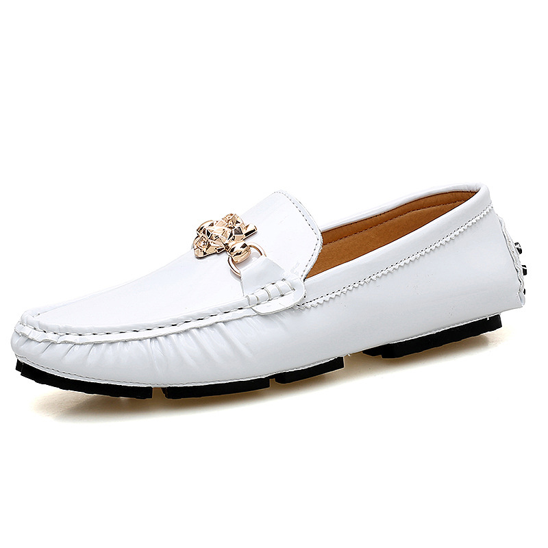 Fagiolo dal viso luminoso taglie forti 38-48 parrucchiere casual in pelle moda giovanile che guida scarpe da uomo pigre_voghion.com