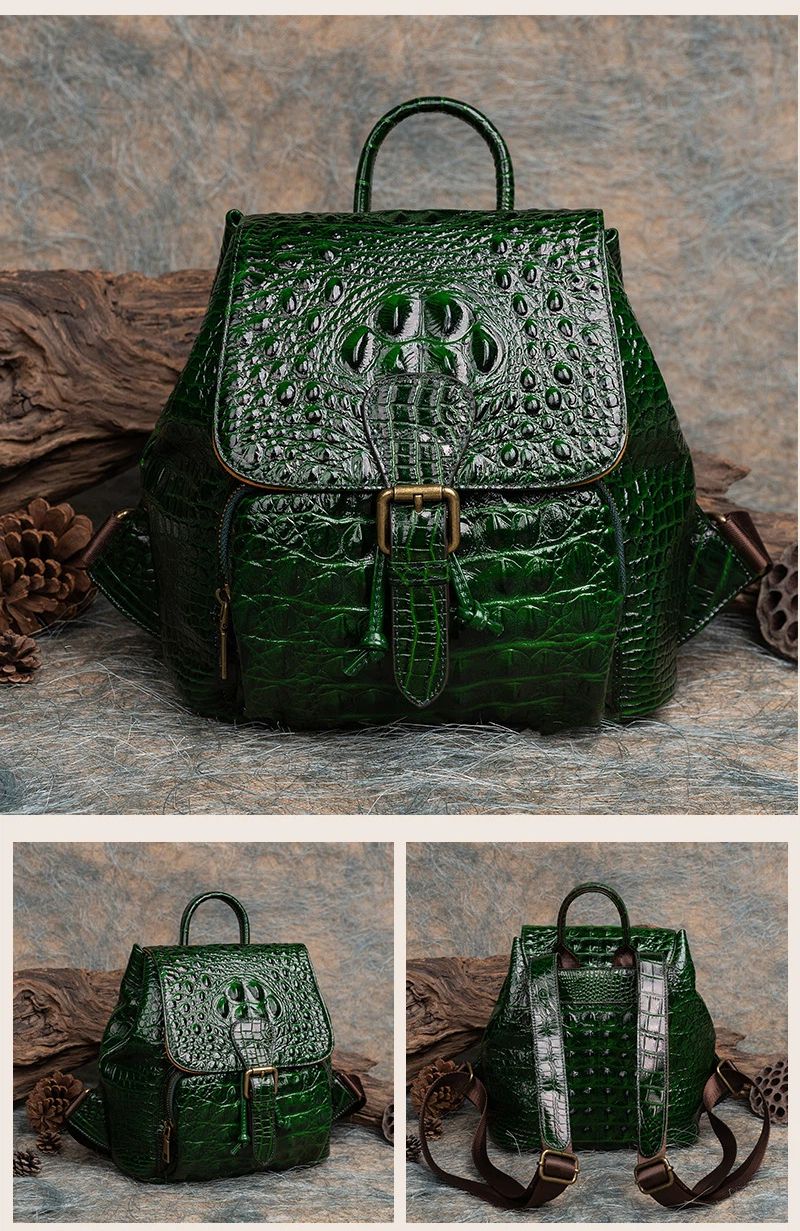 Mehrzweckrucksack aus Rindsleder im chinesischen Retro-Stil mit Reliefprägung, handgefertigt, mit Lederfinish._voghion.com