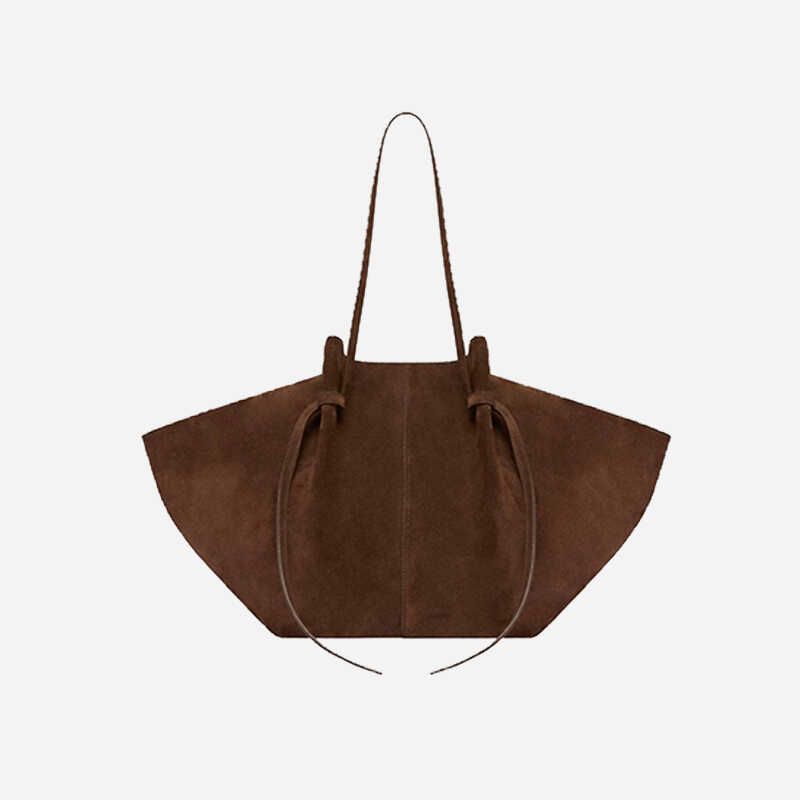 Sac fourre-tout à bandoulière simple grande capacité en daim givré pour femme, nouveauté automne-hiver_voghion.com