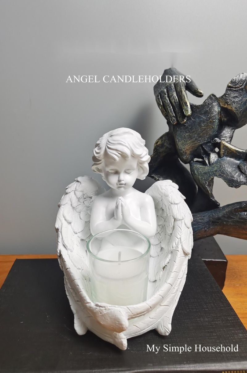 Neu Engel Kerzenhalter Ornament Nordic Stil Zu Hause Desktop Lagerung Dekoration Harz Handwerk_voghion.com