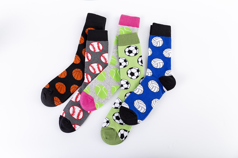 Calzini da uomo Nuovi calzini da uomo calzini alla moda calzini lunghi da uomo in cotone serie ball calzini jacquard per il tempo libero_voghion.com