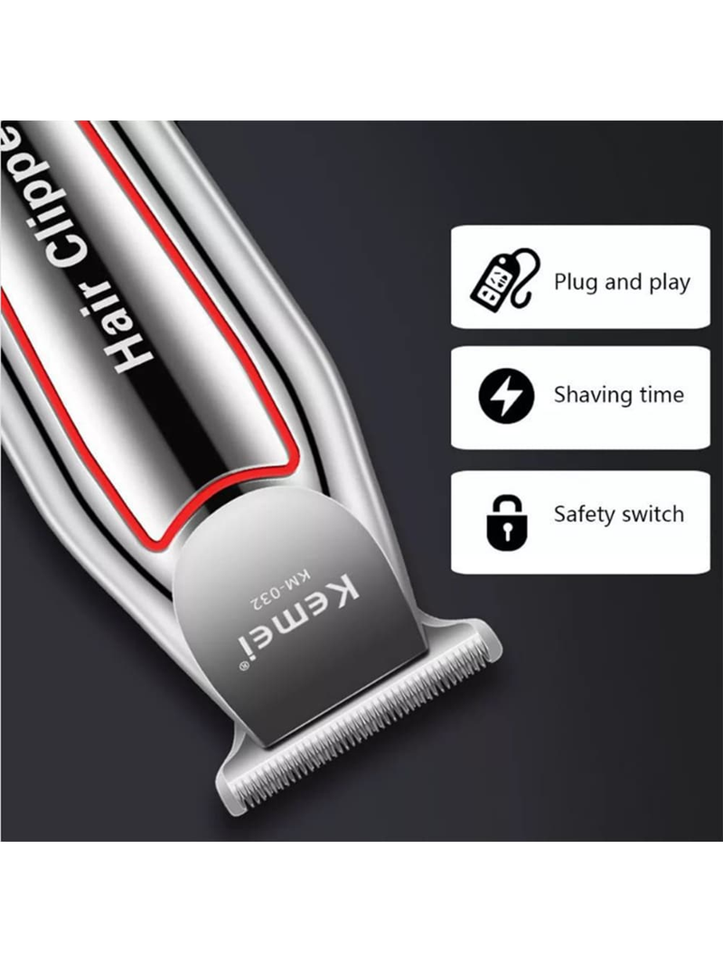 Kemei Retro Oil Head Hair Pusher Hair Salon Special Hair Pusher Km-032Multifunctional Electric Shaver For Men, With Razor, Mens Grooming Kit_voghion.com