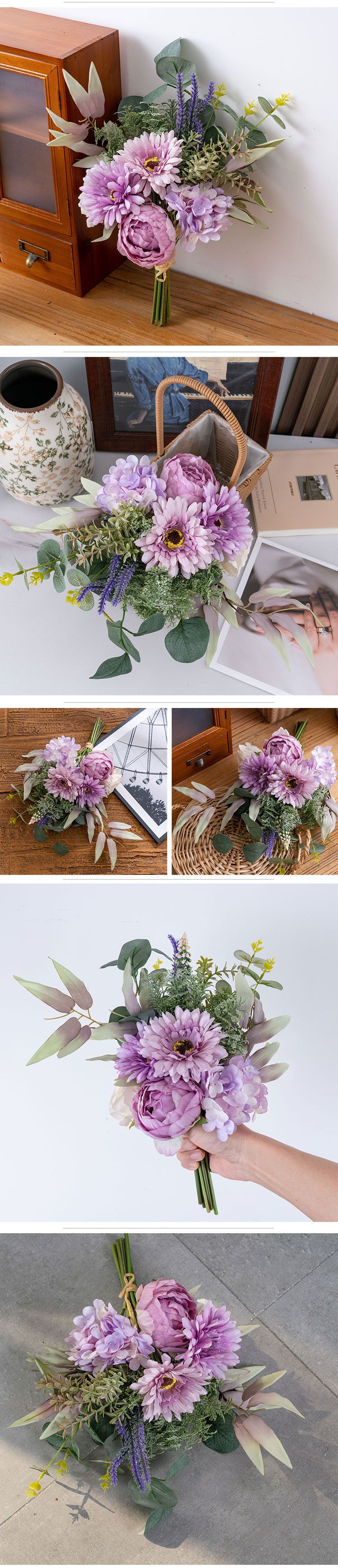 Artificial Decorations Handbook INS Style Artificial Flower Home Decoration Wholesale Artificial Flower_voghion.com