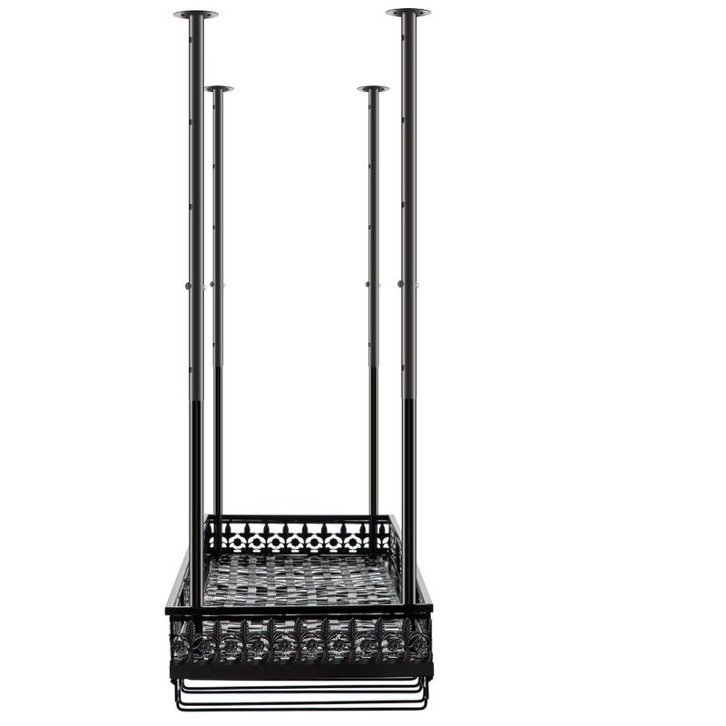 Rack Height Rack Glass Hanging 13 Inch 46.9 Rack Hanging Wine Adjustable Inch Wine Glass Black 18.935.8 X Wine Cabinet Ceiling_voghion.com