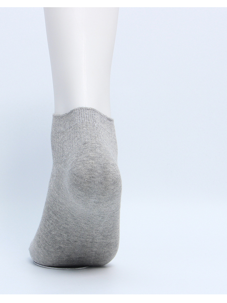 Herrenbekleidung Baumwolle einfarbig Mode einfache Mesh atmungsaktive Sport Freizeit niedrige kurze Röhrenbootssocken_voghion.com