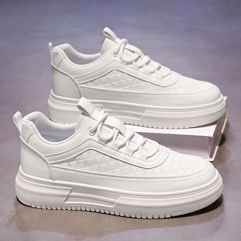 Nuove scarpe da uomo coreane, traspiranti, bianche, versatili, con suola spessa, sportive e per il tempo libero, alla moda, primaverili_voghion.com